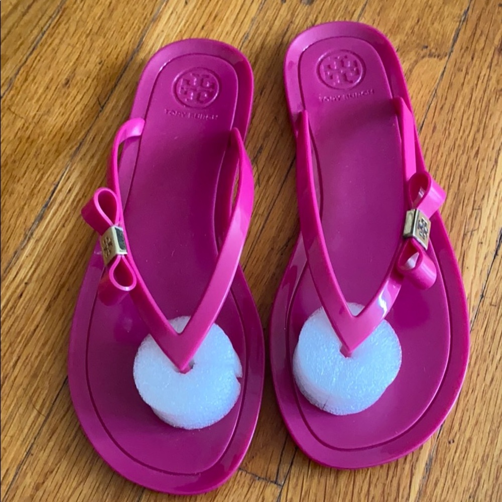 Tory Burch Michaela Bow Jelly Flip Flops